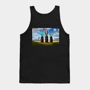 Happy Easter Moai Tank Top